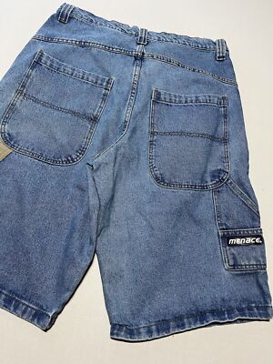 Vintage Menace Jean Shorts 90s Rare Wide Leg Baggy Skate JNCO Size