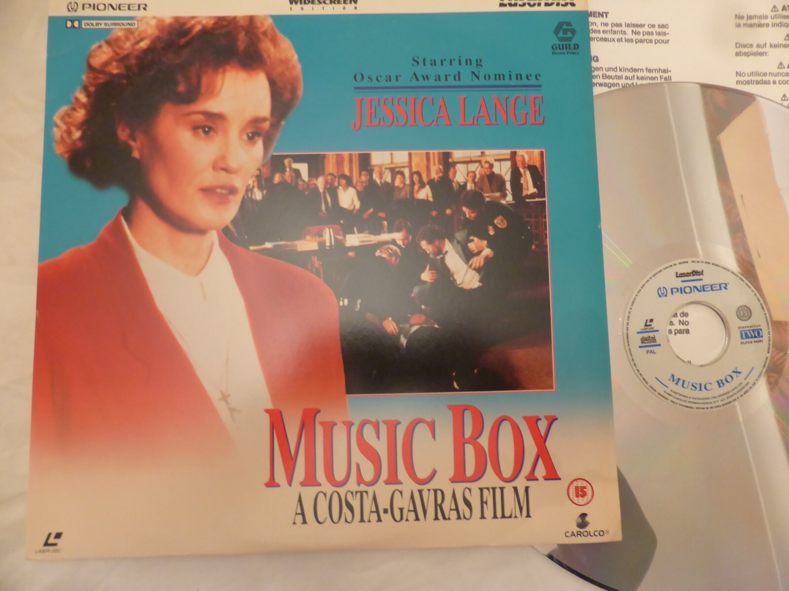 Music Box (1989) - Jessica Lange - LaserDisc - PAL