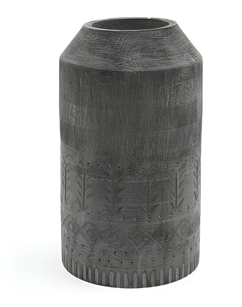 Handmade Wood Flower Vase Dining Table Decorative Item Home Decor