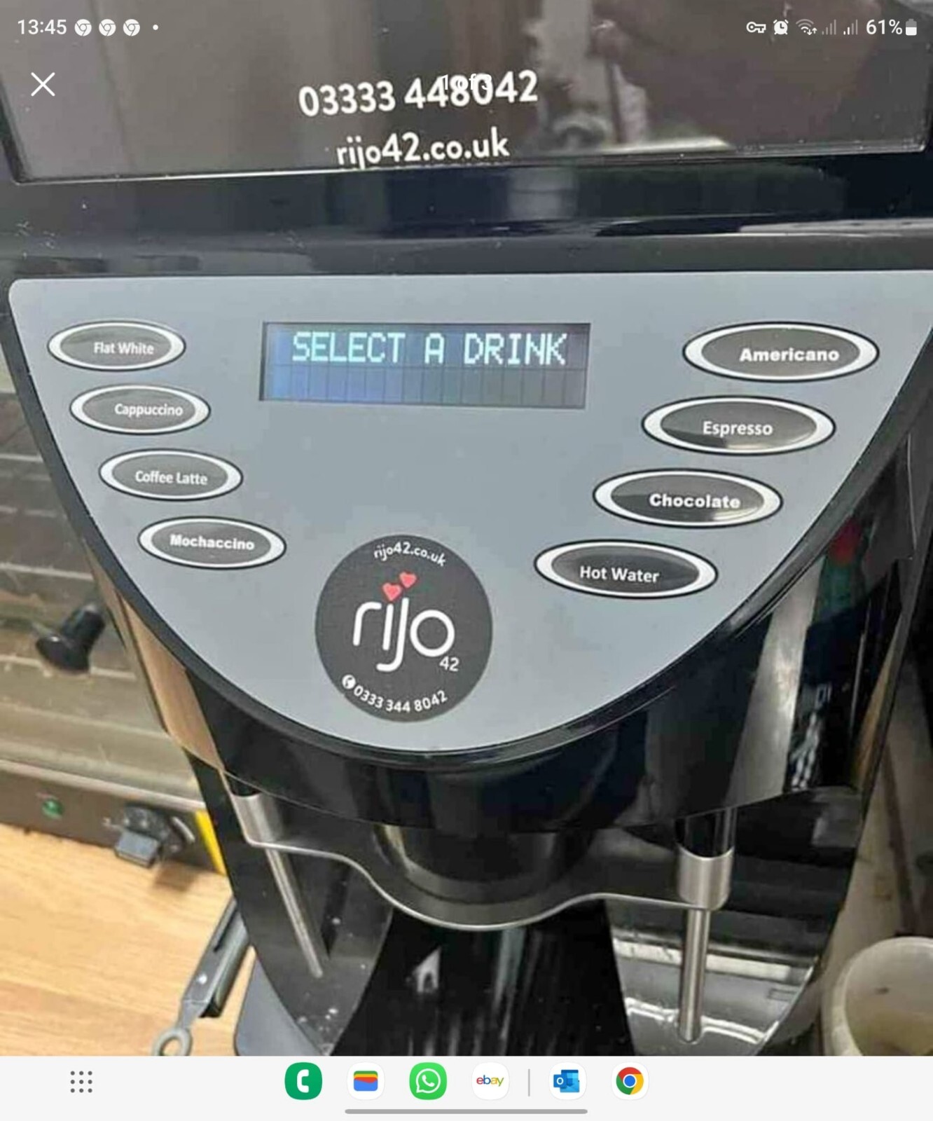 Rijo 42 Brazil bean to cup automatic commercial coffee machine eBay