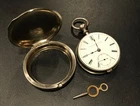 Antique 1887 Elgin Pocket Watch, Grade 13, Sz 18s, 11j, Oresilver Pair Case RUNS