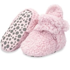 Zutano Pink Furry Baby Booties New With Tags Size 3 Months