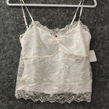 NEW Free People Intimately Lacey Essential Cami Tank Top Size M Sea Salt