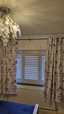 DUNELM BLACKOUT Lined Eyelet Country Foral Birds 1 Pair 168cm x 182cm Curtains