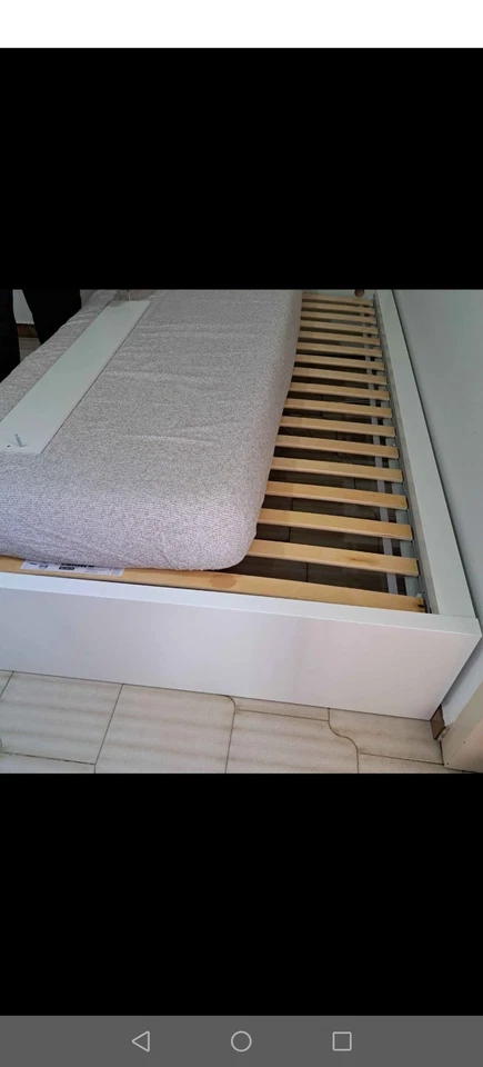 Struttura Letto alla Francese 120x200 Bianco una Piazza e Mezza Camera IKEA MALM - Immagine 2 di 4