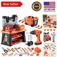 Toddler Workbench Toy with Electric Drill   3-in-1 Transformable Set for Ages 3 