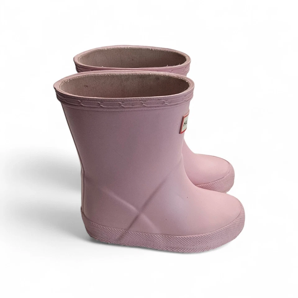 Botas de chuva clássicas Hunter meninas jovens tamanho 5 rosa - Imagem 2 de 4