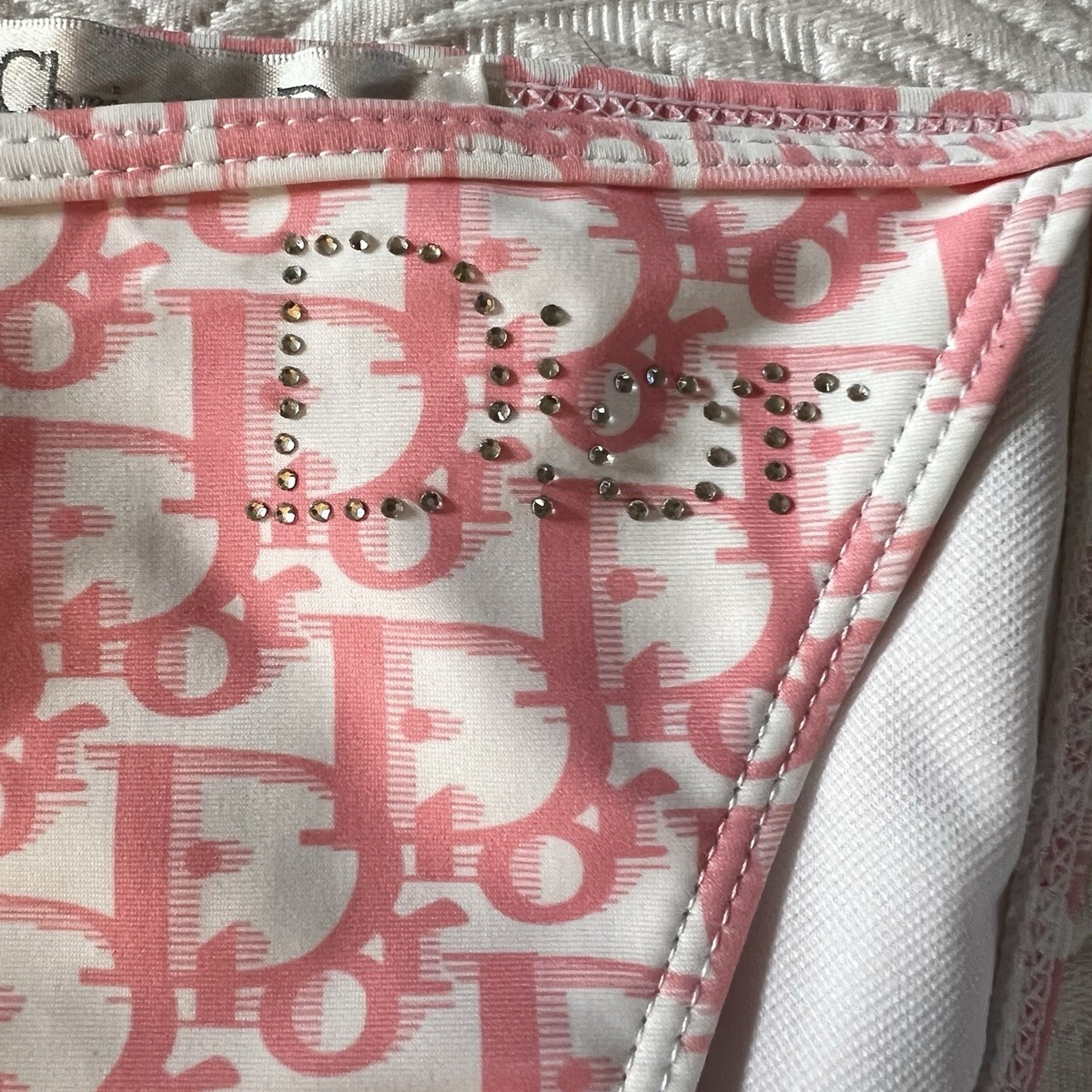 Christian Dior Girly Girl John Galliano Pink Oblique String Bikini