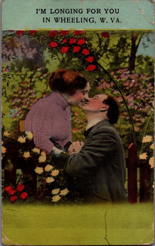 I'm Longing For You in Wheeling W. Virginia Antique Postcard 1912
