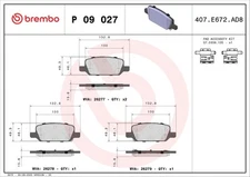 Brembo P 09 027 brake pad set, disc brake for Tesla