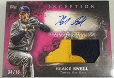 BLAKE SNELL TOPPS INCEPTION AUTO 75 series