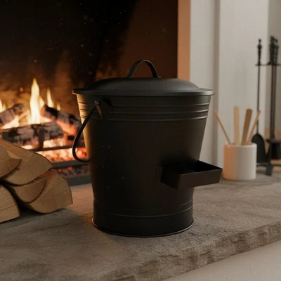 11.2 L Seau à Granulés Noir Grande Capacité pour Intérieur, Extérieur - Photo 1/4