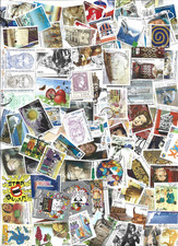 GREECE 100 USED DIFFERENT STAMPS only euro