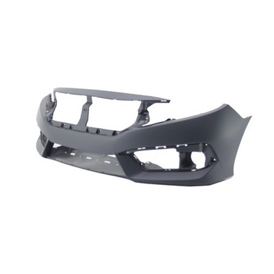 パーツ Honda Front Bumper and Headlights Primed Front Bumper Cover for 2016-2018 Honda Civic Sedan Coupe