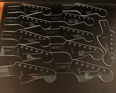 Fender Guitar Acrylic Headstock Templates Stratocaster PRS Peavey LP