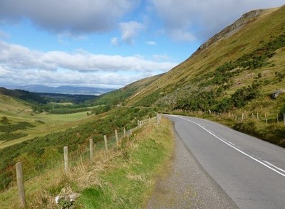 Photo A3 The A823 road through Glen Eagles This glen lends its name to t c2012