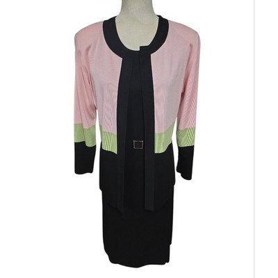Misook Black Knit Dress And Sweater