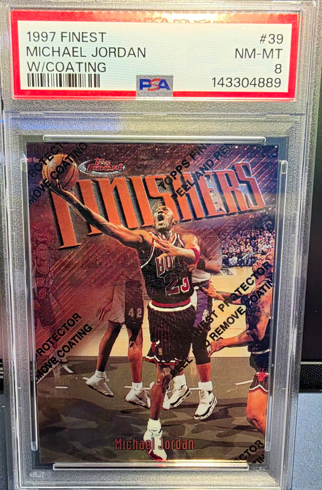 Michael Jordan #39 Basketball Cards 1997 Finest trading card — raw and PSA graded price guide