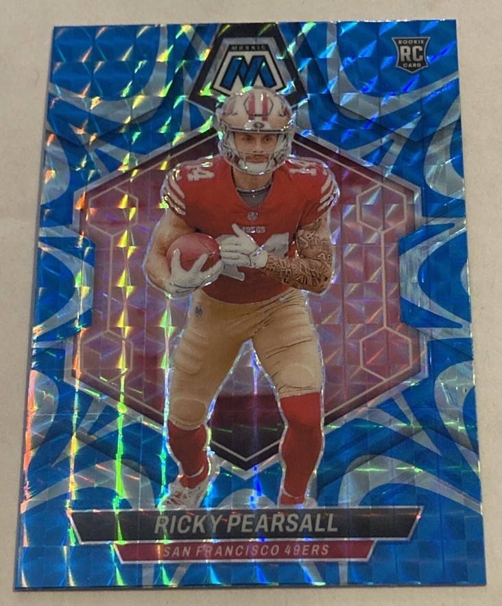 2024 Panini Mosaic Reactive Blue Prizm #331 Ricky Pearsall (RC)- SAN FRAN 49ERS