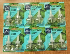 12 New Glade Empower Mint Oil Refills with Notes of Mint & Basil 0.67 Fl Oz Each
