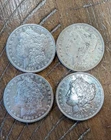 Lot of 4  $1 Morgan Silver Dollars 90% Silver Gorgeous O Mint Mark New Orleans