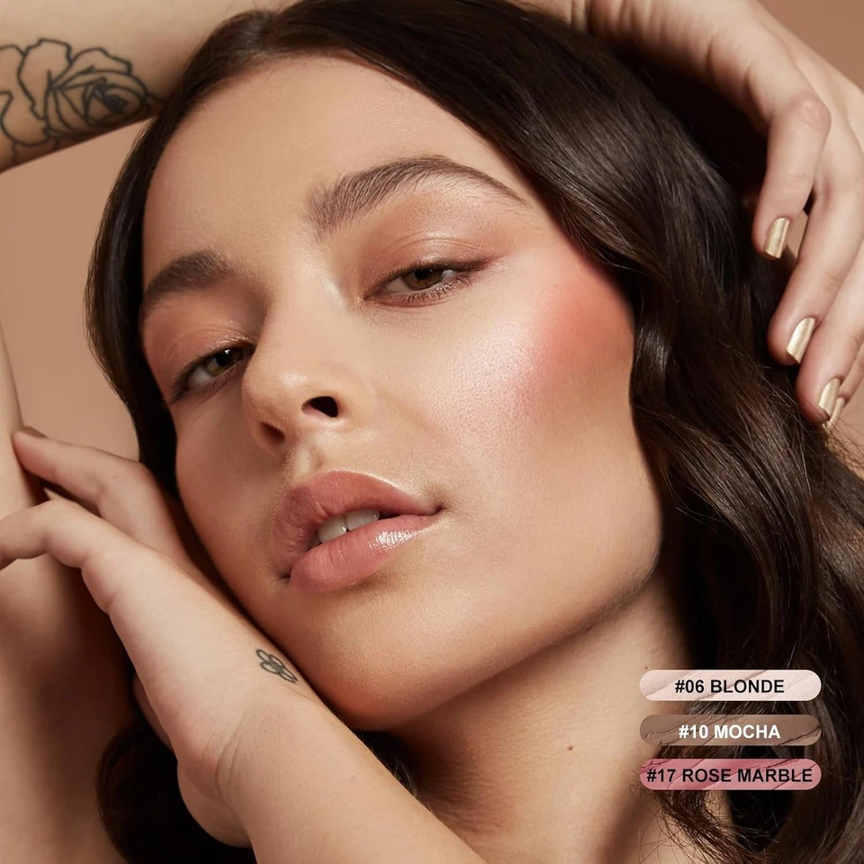 Cream Contour Sticks Set 3 Shades Highlighter Bronzer Blush Face Makeup - Image 4 of 4