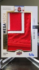 Mike Smith Calgary Flames 17/18 UD Premier GU Shoulder Logos Mega Flag Patch 6/6