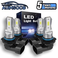 9006 9005 LED Headlight KIT Combo Bulbs 10000K High Low Beam Super Bright White