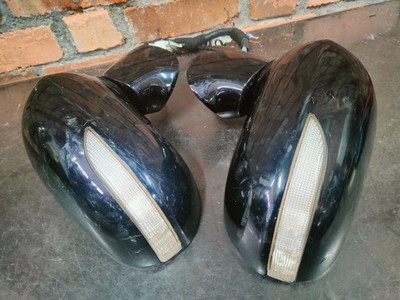 PAIRS JDM HONDA STREAM RN6 RN7 RN8 RN9 SIDE DOOR MIRROR WITH LAMPS LIGHT BLACK