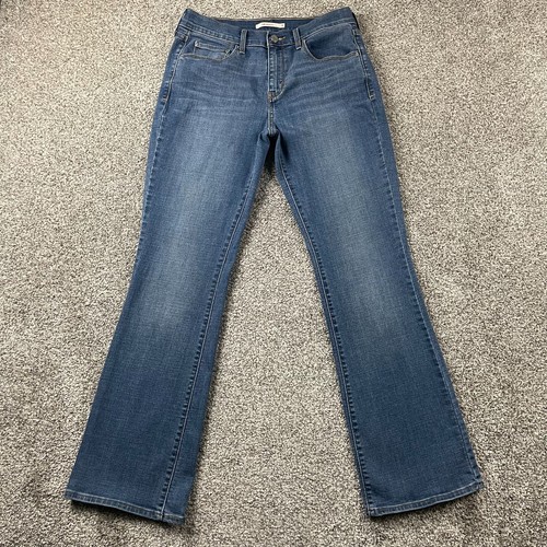 Levis Jeans Damen 8M Mid Rise Medium Wash Blau Boot Cut Denim Western 29x30