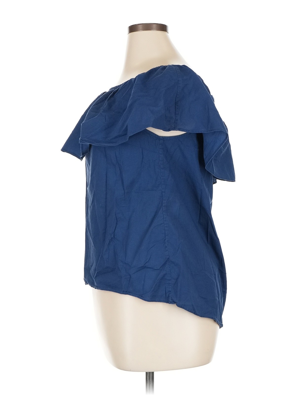 MICHAEL Michael Kors Women Blue Short Sleeve Blouse XL thumbnail 4