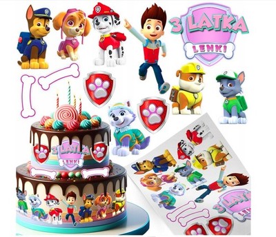 Paw Patrol Ryder Hunde Essbar Tortenaufleger Torte Geburstag Zuckermasse +NAME