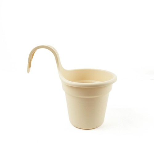 Lot of 2 Beige Hanging Planters with Looped Handle Indoor/Outdoor - Afbeelding 2 van 5