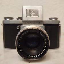 Seltene frühe Praktica Kamera (ca. 1949-52) mit Carl Zeiss Jena Biotar 58mm f/2