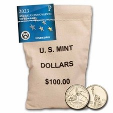 2023 P American Innovation Mississippi dólar de trasplante de pulmón $100 EE. UU. Bolsa de monedas