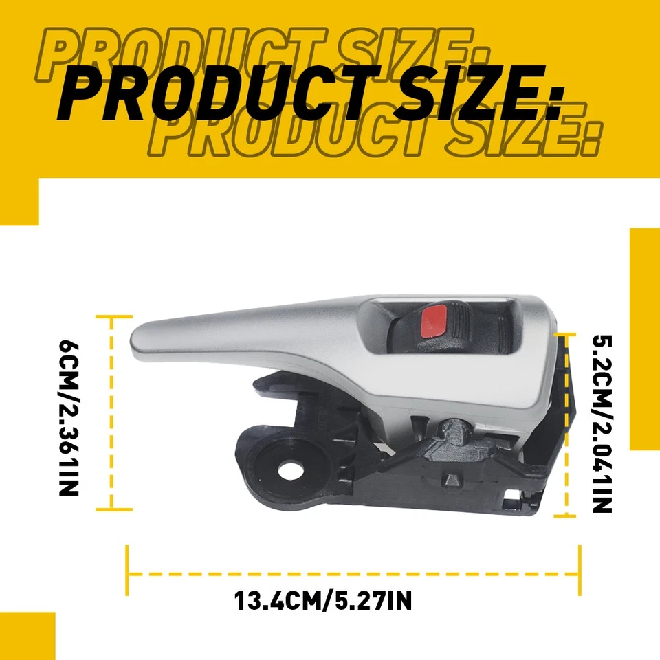 Door Handle For 2009-2013 Toyota Corolla Front & Rear Right Passenger Inner Foto 2 de 4