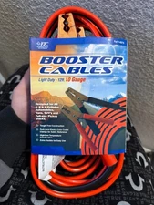 12ft BOOSTER JUMPER CABLES- 10 GAUGE- CAR /TRUCK BATTERY
