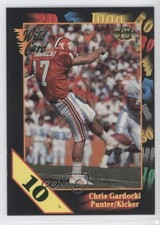 1991 Wild Card Draft 10 Stripe Chris Gardocki #45 Rookie RC. rookie card picture