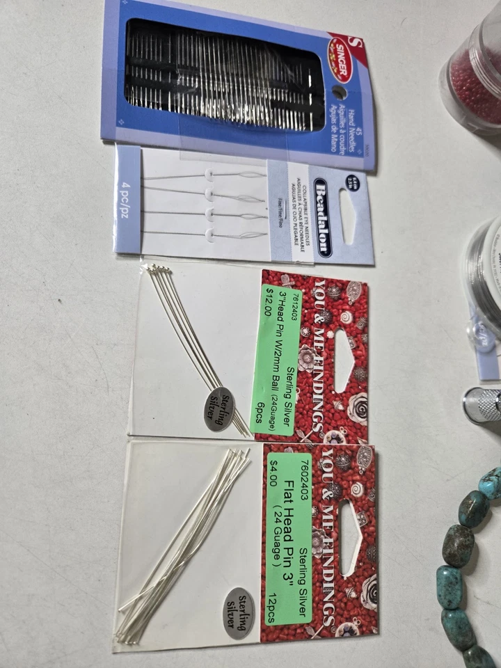 Beading Accessories Mixed Bundle Needles Beads Closures Threaders Wire Tools - Image 4 of 4