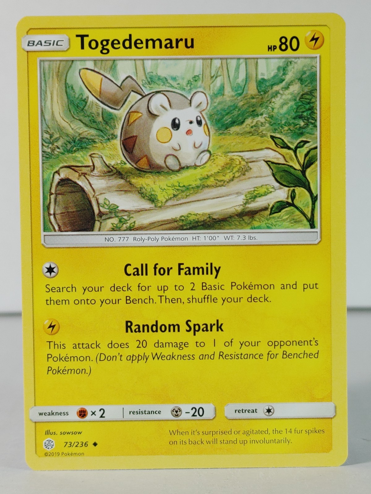 Togedemaru - SM: Cosmic Eclipse #73 - POKEMON - NM -singles