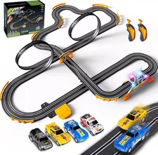 Slot Car Race Track Set Electric Powered Race Track Dual Racing Car Track Set