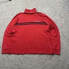 Vintage 90  s Men  s XL Ralph Lauren Polo Sport Turtleneck Sweater Shirt Red