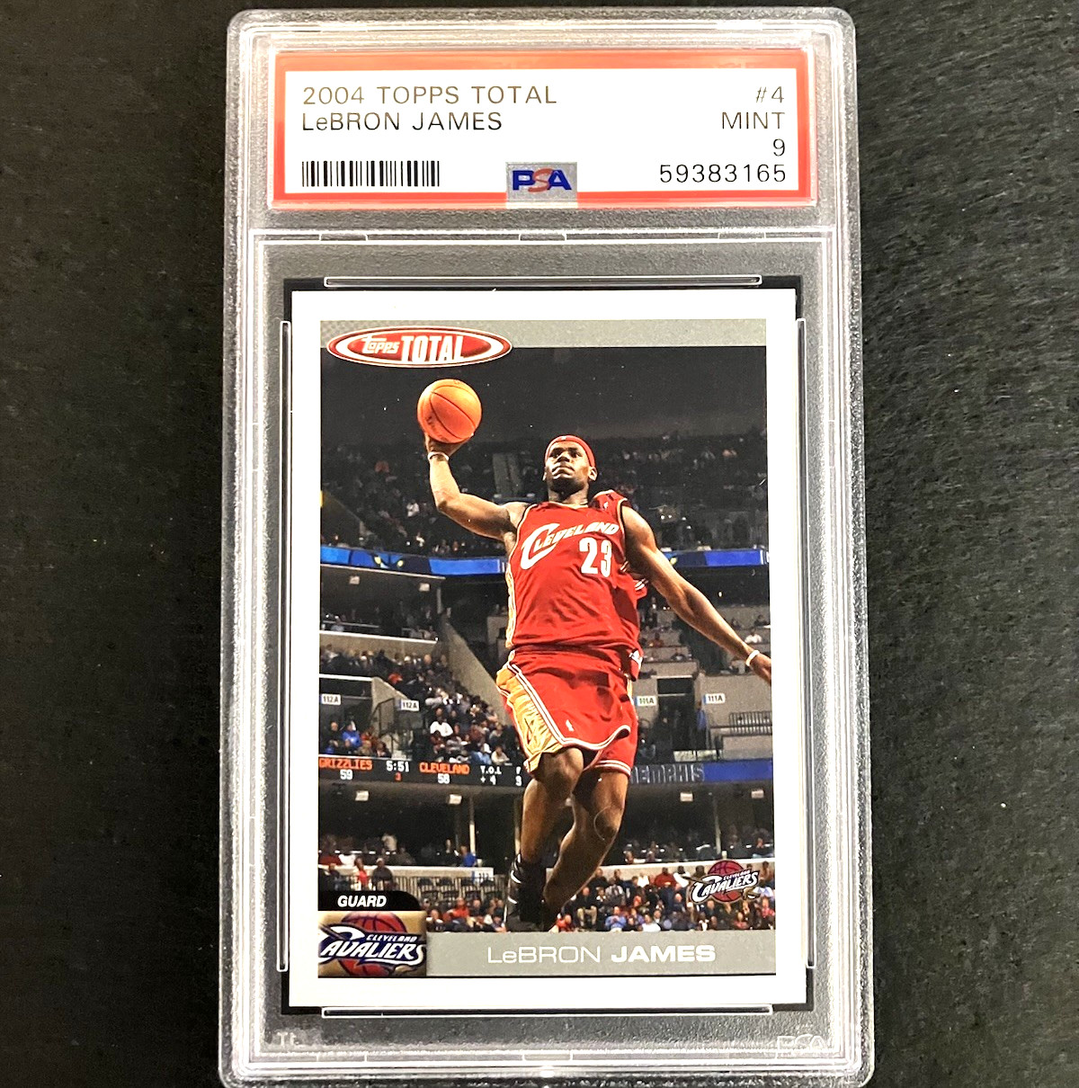 2004 Topps Total - LeBron James #4  ( POP 57 )  MINT  PSA  9 view 3
