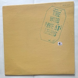The Who Live at Leeds テストプレスClassic Rec The Who - Live At