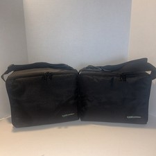 Two Case Logic CD Black Nylon Storage Carrying Case Bags 30 cap W/ Strap Zipper