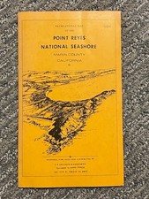 Vintage Recreational Map Point Reyes National Seashore Marin County California