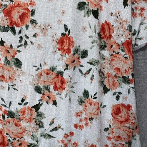 Bobbie Brooks Blouse Womens Size 2X Floral Print 3/4 Sleeve Scoop Neck Casual - Picture 4 of 11