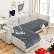 Couch Covers for Dogs Waterproof Flannel Striped Sofa Cover Pet