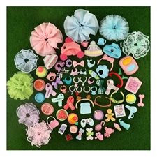 Pet Shop Accessories Random 35pcs Clothes Food Skirt Bows Collar Fit lps Cat Dog