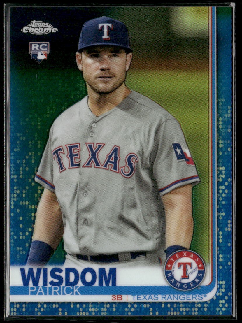 2019 Topps Chrome #146 Patrick Wisdom Blue Refractor #/150 Rookie RC